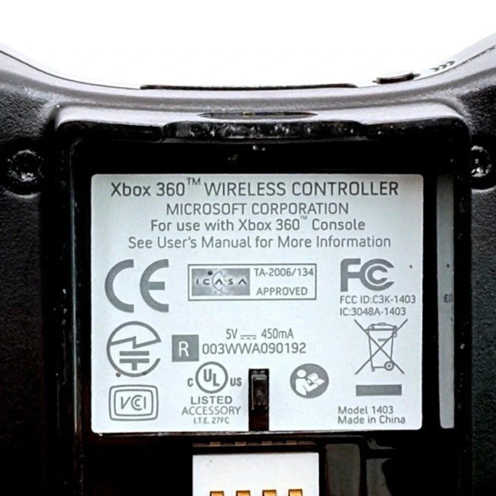 Xbox 360 Wireless Controller Black OEM Model 1403 Tested Working